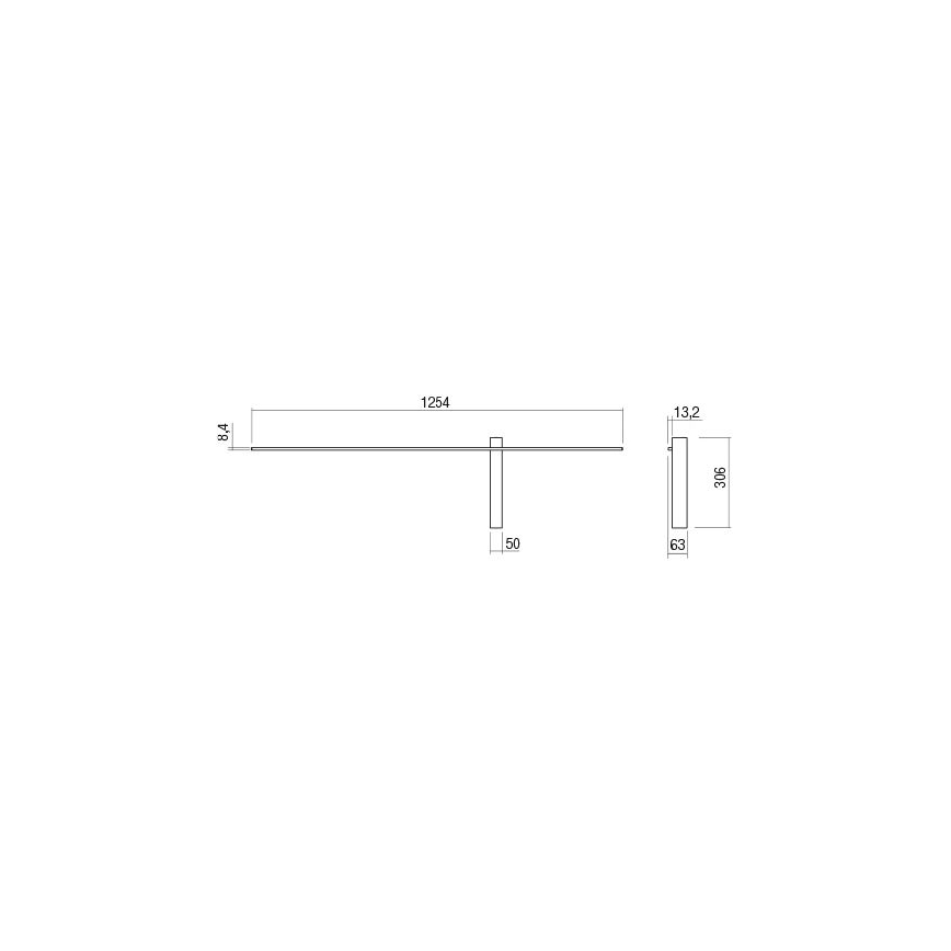 Redo 01-2201 - Applique LED TANGENT LED/14W/230V nera
