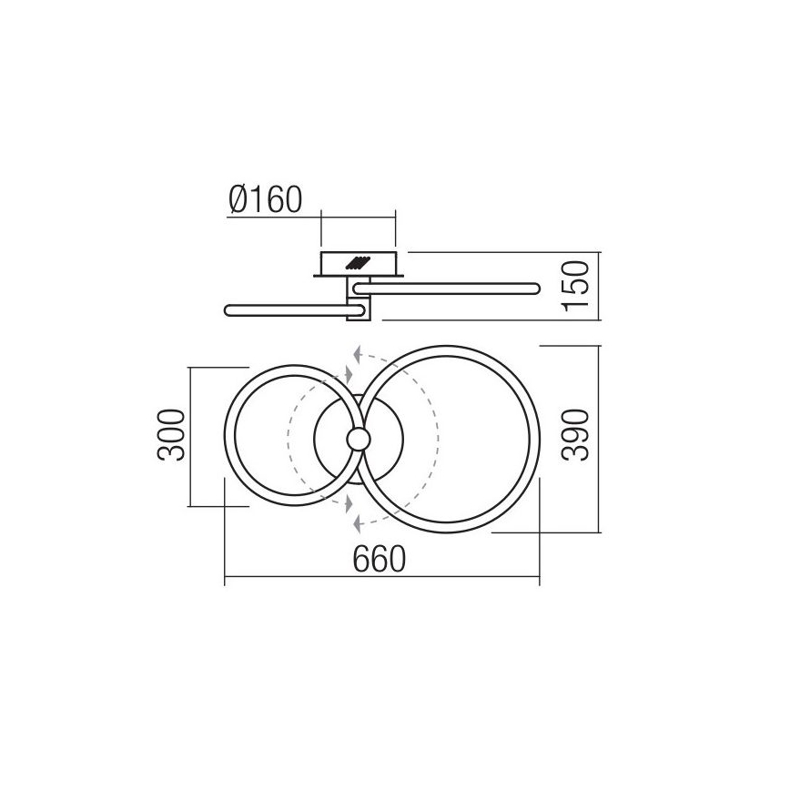 Redo 01-2221 - Plafoniera dimmerabile a LED SPELL LED/32W/230V bianca