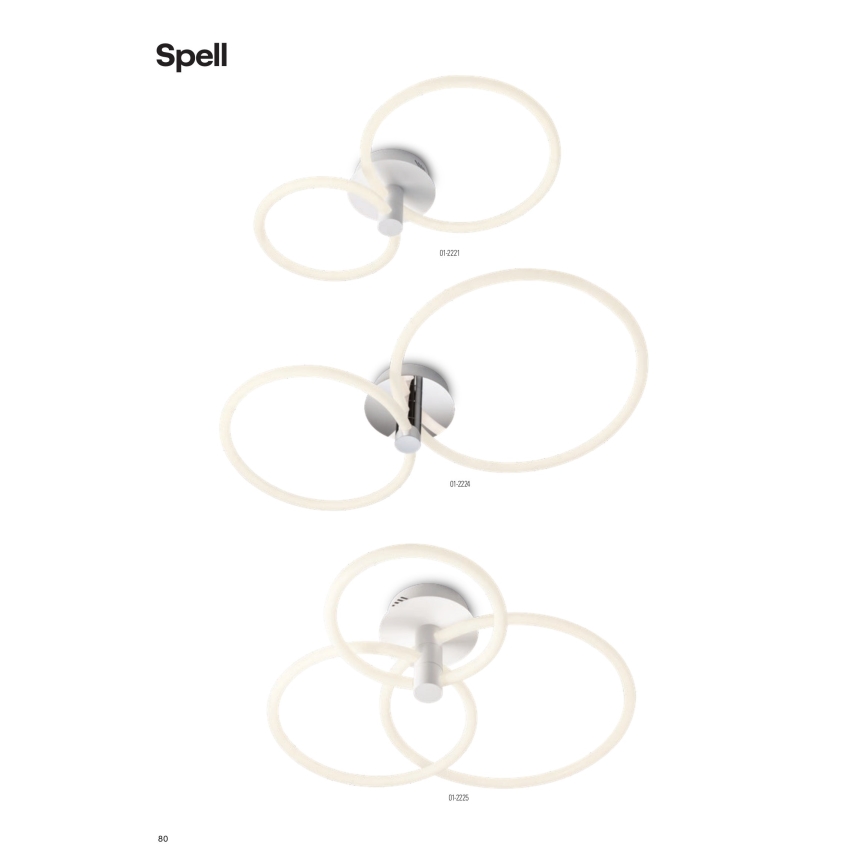 Redo 01-2224 - Lampadario a plafone LED dimmerabile SPELL LED/43W/230V 3000K cromo lucido