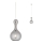 Redo 01-2256 - Lampadario a sospensione con filo LOB 1xE27/42W/230V diametro 18 cm grigio