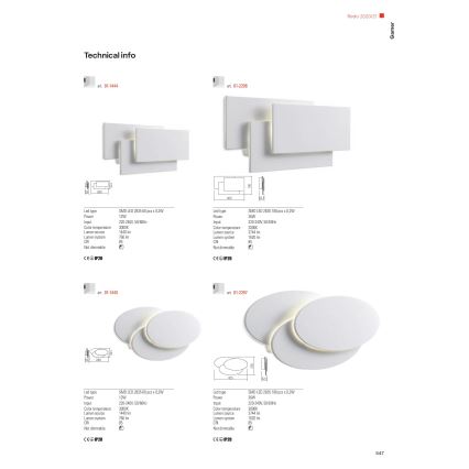 Redo 01-2297 - Lampada da parete LED GAMER LED/36W/230V bianca