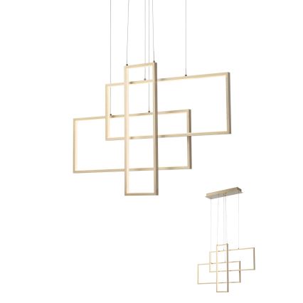 Redo 01-2314 - Lampadario dimmerabile sospeso a cavo PLANA LED/60W/230V dorato