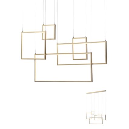 Redo 01-2317 - Lampadario dimmerabile a LED su cavo PLANA LED/80W/230V oro