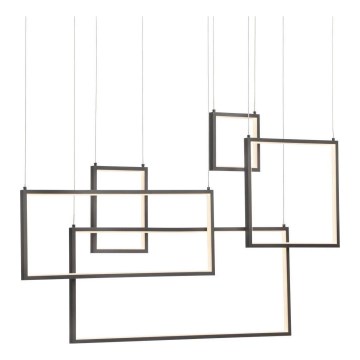 Redo 01-2318 - Lampadario a sospensione con filo LED dimmerabile PLANA LED/80W/230V nero