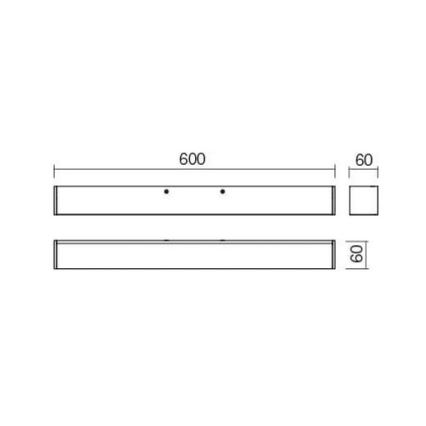 Redo 01-2327 - LED Lampada per specchio da bagno THELA LED/17W/230V 60 cm CRI 90 IP44