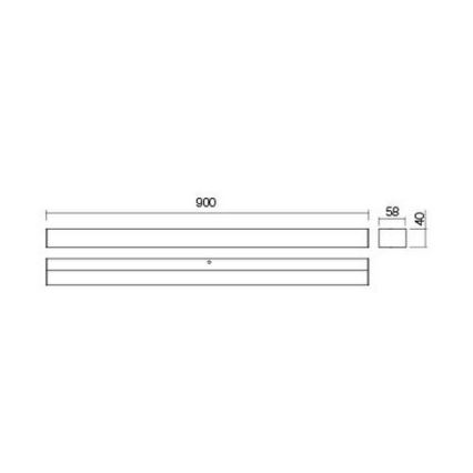 Redo 01-2330 - Specchio da bagno illuminato TASK LED/18W/230V 90 cm CRI 90 IP44 cromo lucido