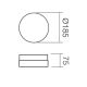 Redo 01-237 - Plafoniera TEO 1xE14/28W/230V diametro 18,5 cm