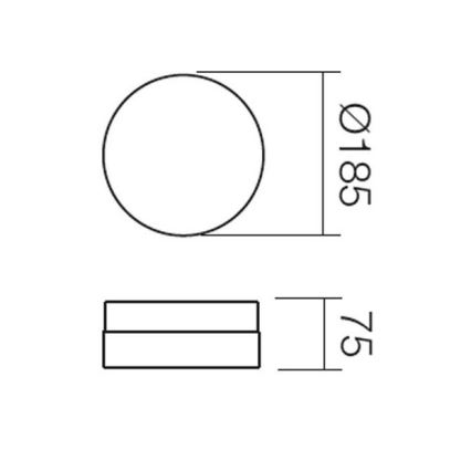 Redo 01-237 - Plafoniera TEO 1xE14/28W/230V diametro 18,5 cm