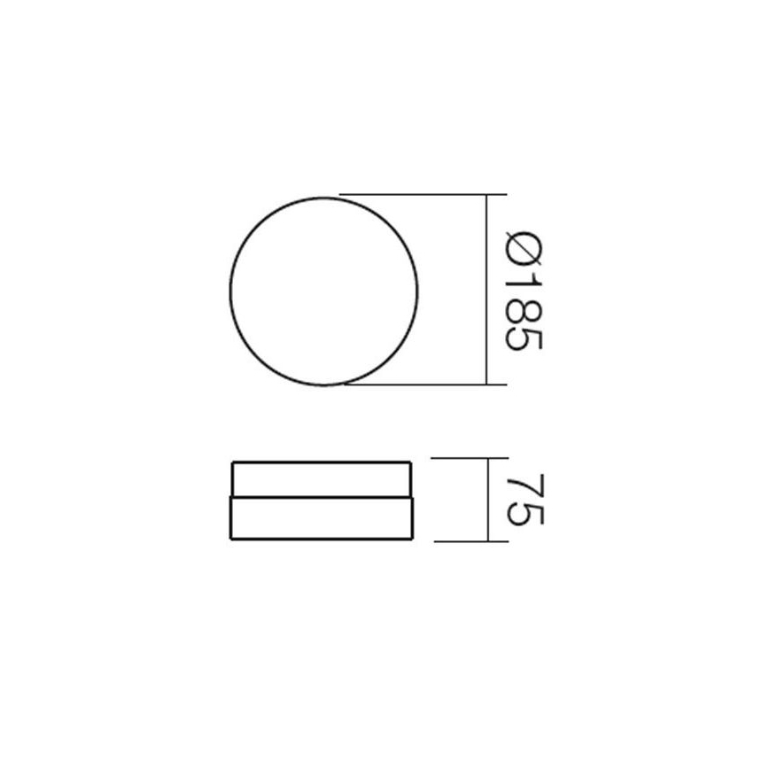 Redo 01-237 - Plafoniera TEO 1xE14/28W/230V diametro 18,5 cm
