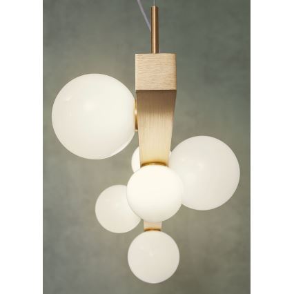 Redo 01-2374 - Lampadario a sospensione con filo GOJI 6xG9/28W/230V oro