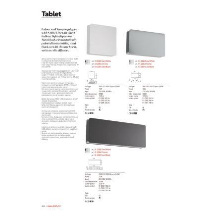 Redo 01-2384 - Applique da parete LED TABLET LED/11W/230V 3000K CRI 90 nero
