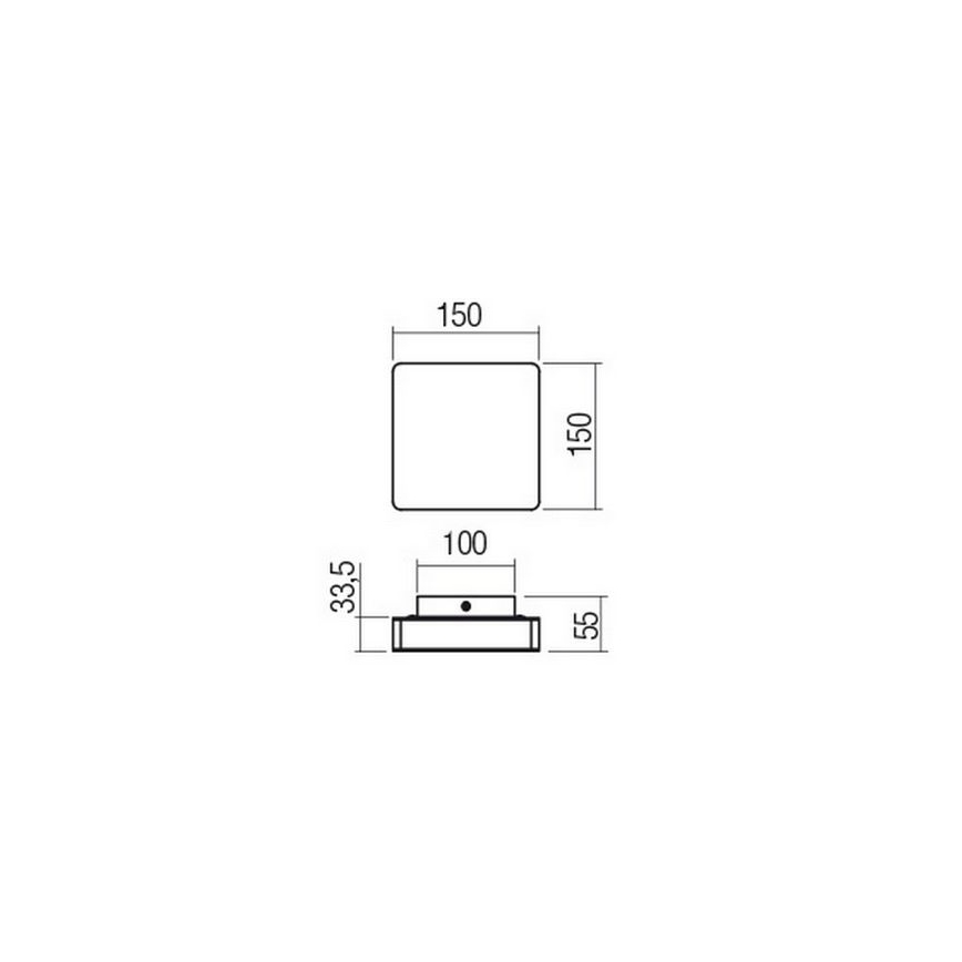 Redo 01-2384 - Applique da parete LED TABLET LED/11W/230V 3000K CRI 90 nero