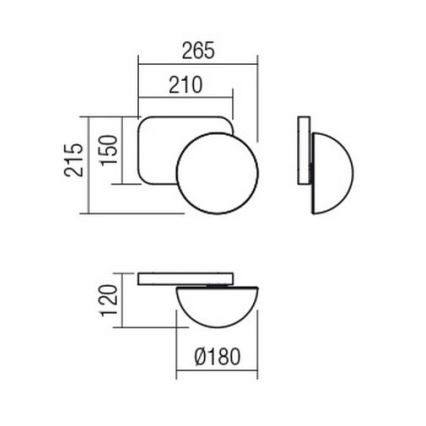 Redo 01-2470 - Applique LUMIEN 1xG9/10W/230V oro/bianco