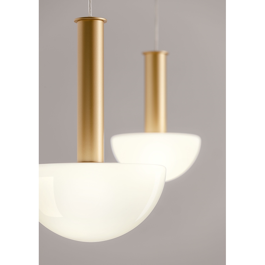 Redo 01-2474 - Lampadario sospeso con cavo LUMIEN 1xG9/10W/230V Ø 13 cm oro/bianco
