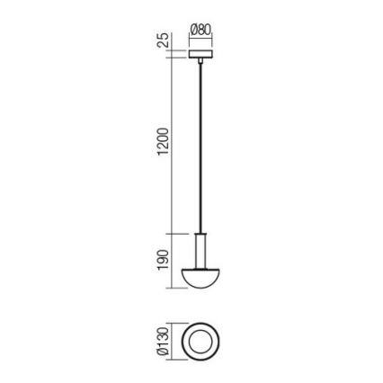 Redo 01-2474 - Lampadario sospeso con cavo LUMIEN 1xG9/10W/230V Ø 13 cm oro/bianco