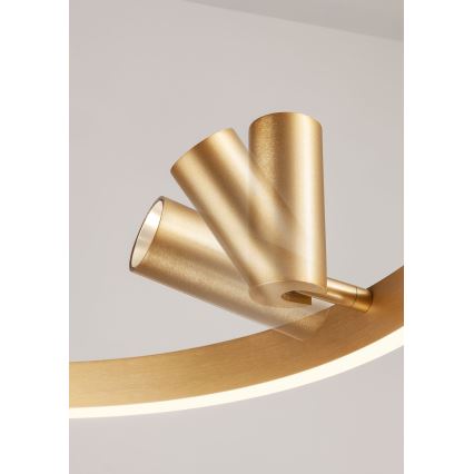 Redo 01-2490 - Lampadario LED a sospensione con filo SUMMIT LED/38W/230V CRI 90 diametro 61,6 cm oro