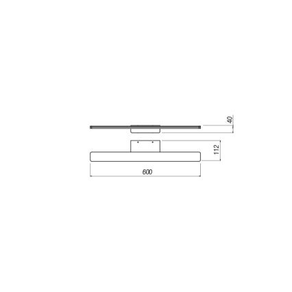 Redo 01-2504 - Illuminazione a LED per specchi da bagno BARRIO LED/17,25W/230V 60 cm CRI 90 IP44 nero