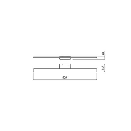 Redo 01-2507 - Illuminazione a LED per specchi da bagno BARRIO LED/27,39W/230V 90 cm CRI 90 IP44 bianco