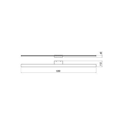 Redo 01-2512 - Illuminazione a LED per specchi da bagno BARRIO LED/34,32W/230V 120 cm CRI 90 IP44 nero