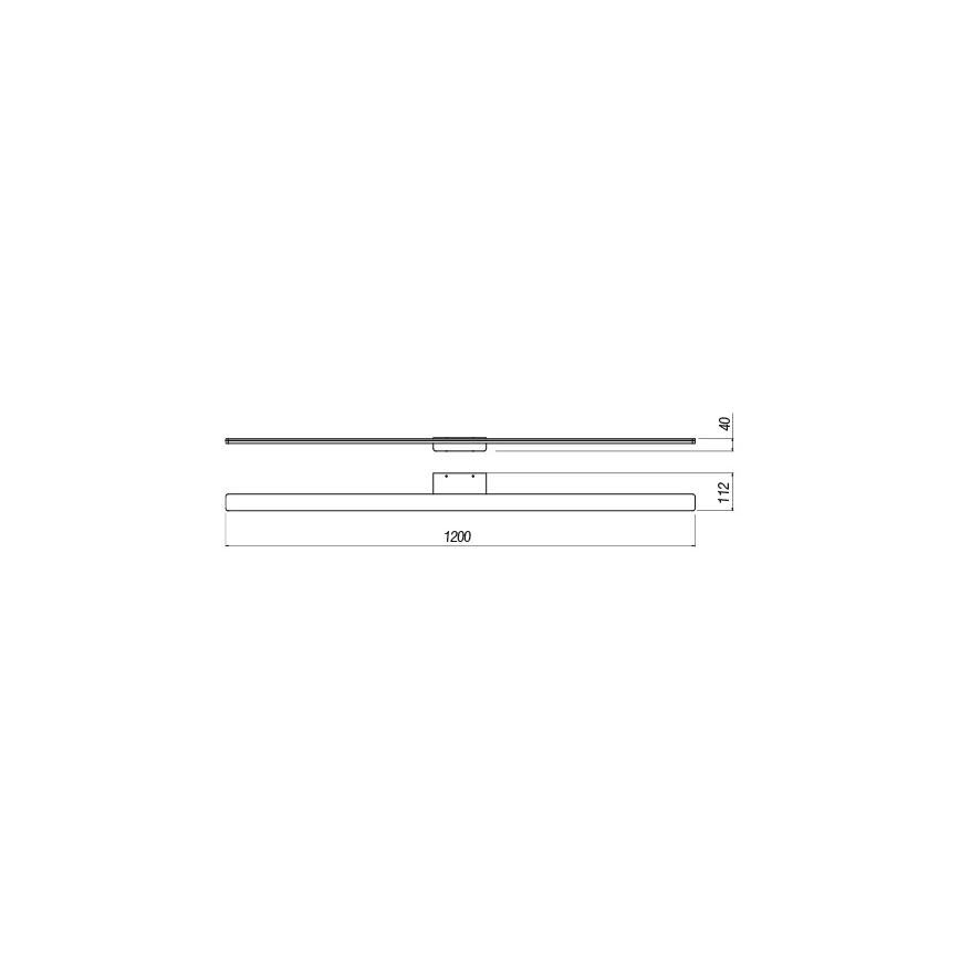 Redo 01-2512 - Illuminazione a LED per specchi da bagno BARRIO LED/34,32W/230V 120 cm CRI 90 IP44 nero