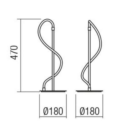 Redo 01-2529 - Lampada da tavolo LED dimmerabile CORRAL LED/12W/230V oro