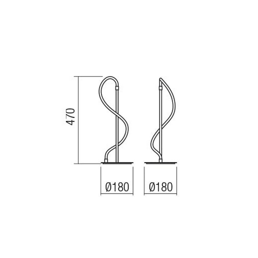 Redo 01-2529 - Lampada da tavolo LED dimmerabile CORRAL LED/12W/230V oro