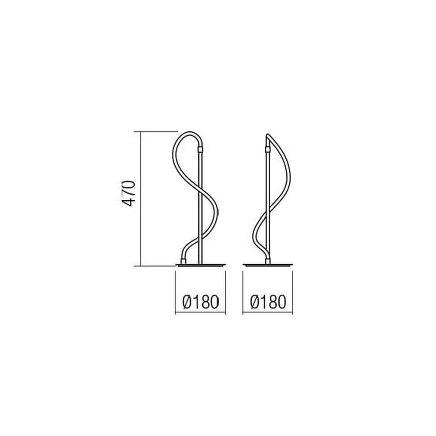 Redo 01-2530 - Lampada da tavolo dimmerabile a LED CORRAL LED/12W/230V nero