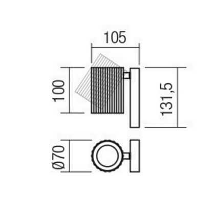 Redo 01-2548 - Spot da parete DELPHI 1xGU10/7W/230V bianco