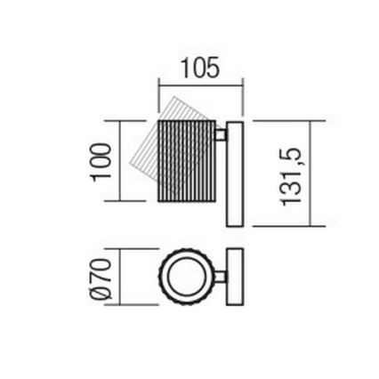 Redo 01-2549 - Faretto da parete orientabile DELPHI 1xGU10/7W/230V nero