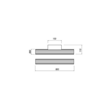 Redo 01-2591 - Illuminazione LED per specchio da bagno RIGAL LED/12W/230V 4000K 90 cm CRI 90 IP44 cromo lucido/bianco