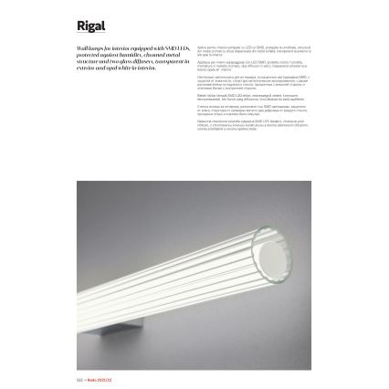 Redo 01-2591 - Illuminazione LED per specchio da bagno RIGAL LED/12W/230V 4000K 90 cm CRI 90 IP44 cromo lucido/bianco
