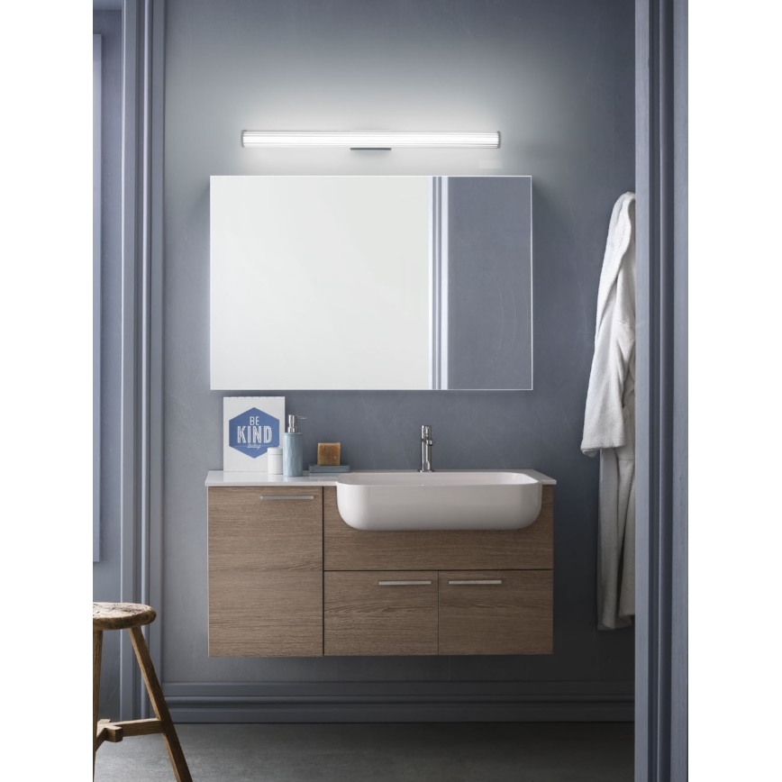 Redo 01-2592 - Illuminazione LED per specchio da bagno RIGAL LED/18W/230V 91 cm CRI 90 IP44 cromo lucido/bianco