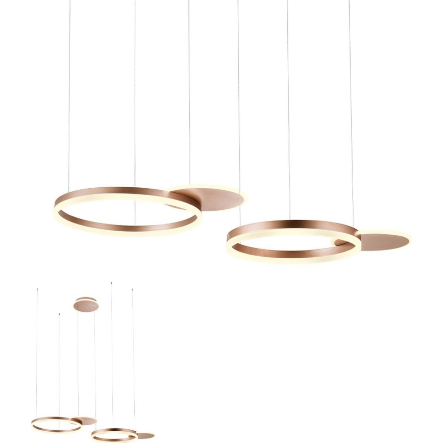 Redo 01-2607 - Lampadario a sospensione con filo LED dimmerabile SIGUA LED/99W/230V CRI 90 3000K marrone