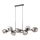 Redo 01-2622 - Lampadario a sospensione con filo PIERCE 8xE27/42W/230V nero/fumé