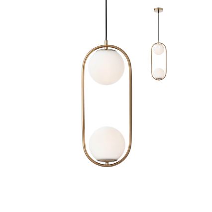 Redo 01-2626 - Lampadario a sospensione con filo NIVA 2xE14/28W/230V