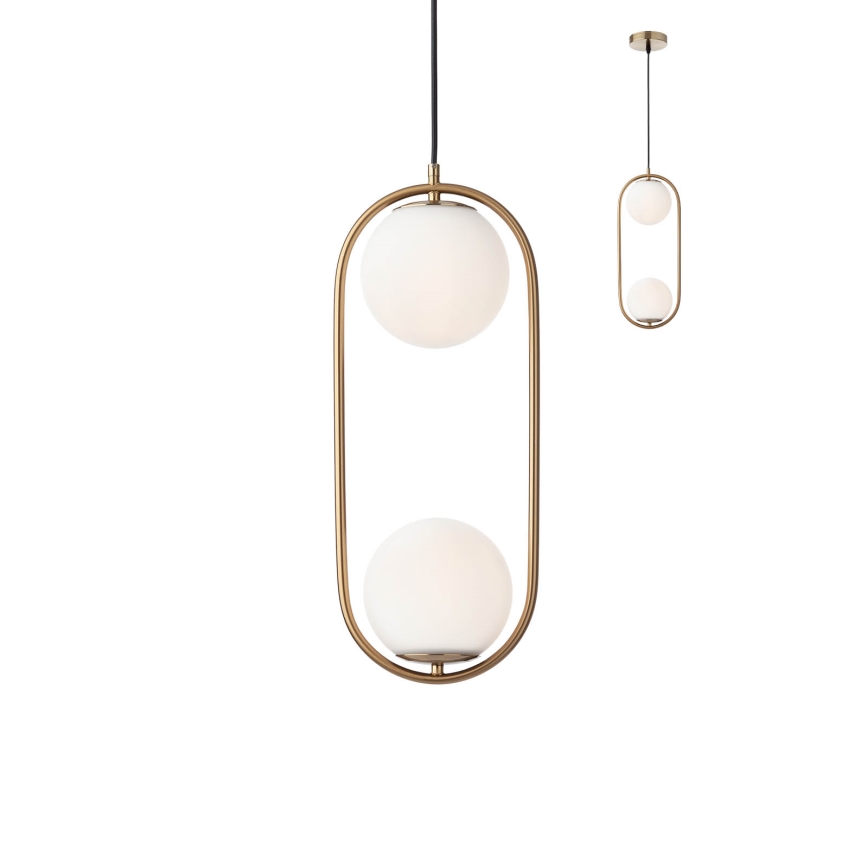 Redo 01-2626 - Lampadario a sospensione con filo NIVA 2xE14/28W/230V