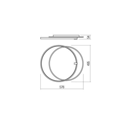 Redo 01-2660 - Plafoniera LED ARP LED/45W/230V nero