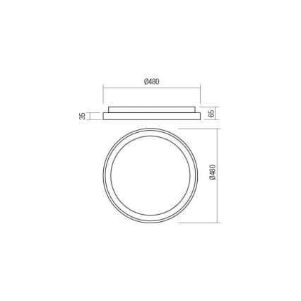 Redo 01-2667 - Plafoniera LED dimmerabile ICONIC LED/40W/230V diametro 48 cm oro