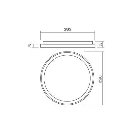 Redo 01-2670 - Plafoniera LED dimmerabile ICONIC LED/50W/230V diametro 58 cm oro