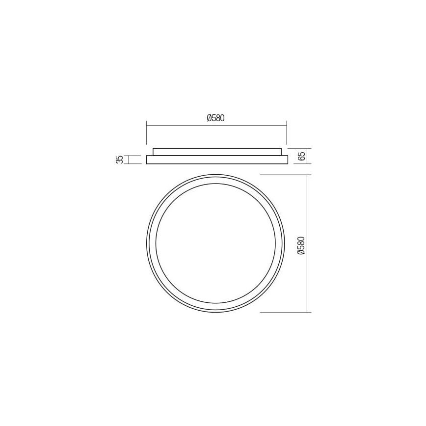 Redo 01-2670 - Plafoniera LED dimmerabile ICONIC LED/50W/230V diametro 58 cm oro