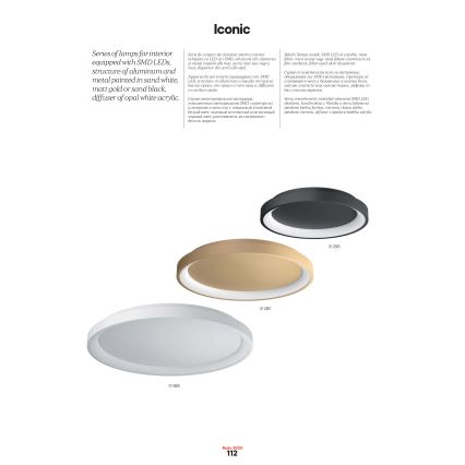 Redo 01-2672 - Lampadario a sospensione dimmerabile con cavo ICONIC, LED 50W/230V, Ø 58 cm, bianco