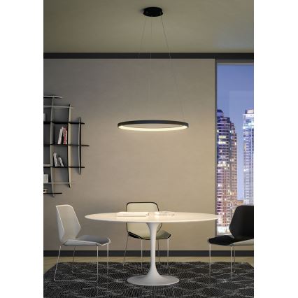 Redo 01-2677 - Lampadario a sospensione con filo LED dimmerabile ICONIC LED/60W/230V diametro 78 cm nero