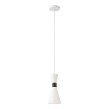 Redo 01-2709 - Lampadario a sospensione con filo KILT 1xE27/42W/230V diametro 12 cm bianco