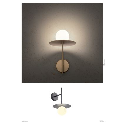 Redo 01-2725 - Applique PLATO 1xG9/10W/230V oro