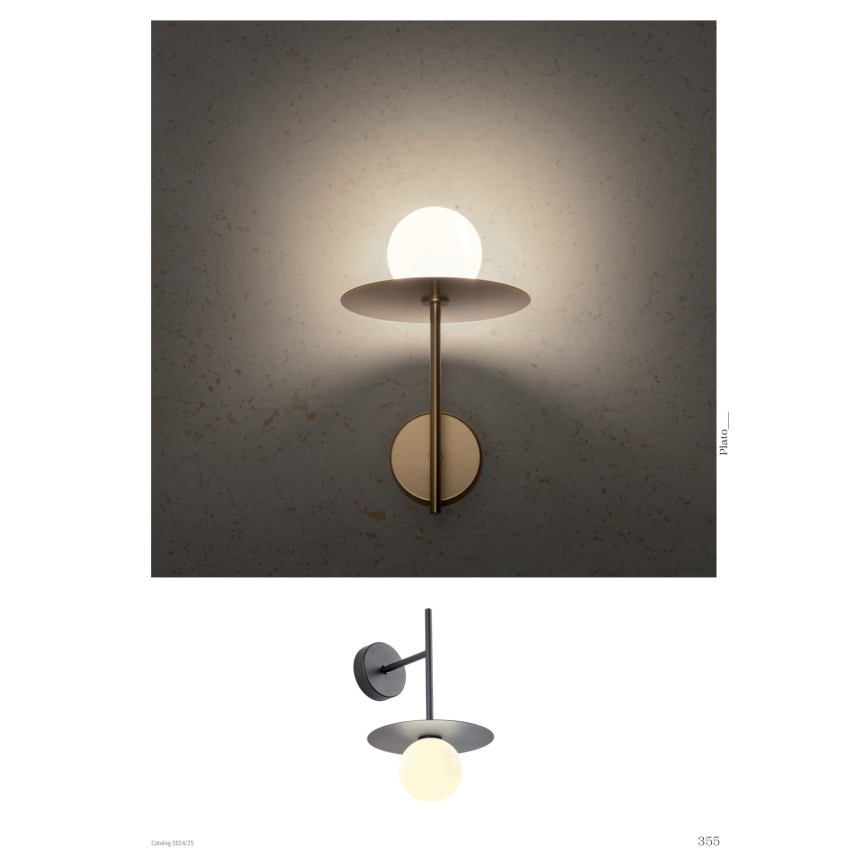 Redo 01-2725 - Applique PLATO 1xG9/10W/230V oro