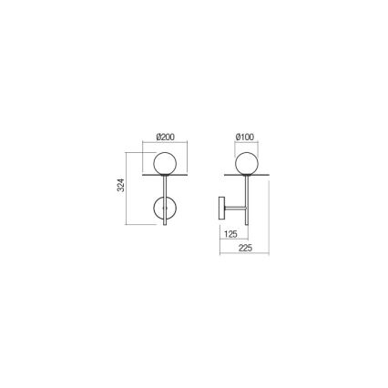 Redo 01-2725 - Applique PLATO 1xG9/10W/230V oro