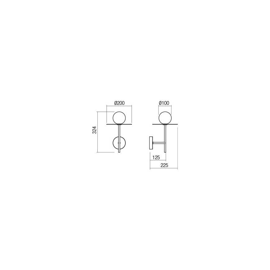 Redo 01-2725 - Applique PLATO 1xG9/10W/230V oro
