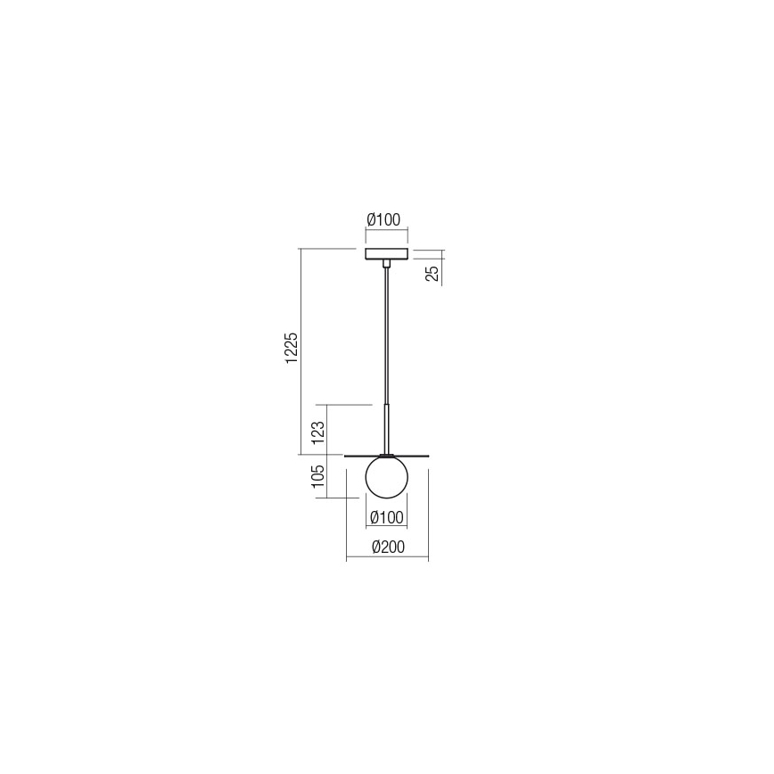 Redo 01-2727 - Lampadario a sospensione con filo PLATO 1xG9/10W/230V diametro 20 cm oro