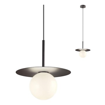 Redo 01-2728 - Lampadario a sospensione con filo PLATO 1xG9/10W/230V diametro 20 cm nero