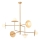 Redo 01-2733 - Lampadario a sospensione con supporto rigido PLATO 6xG9/10W/230V oro